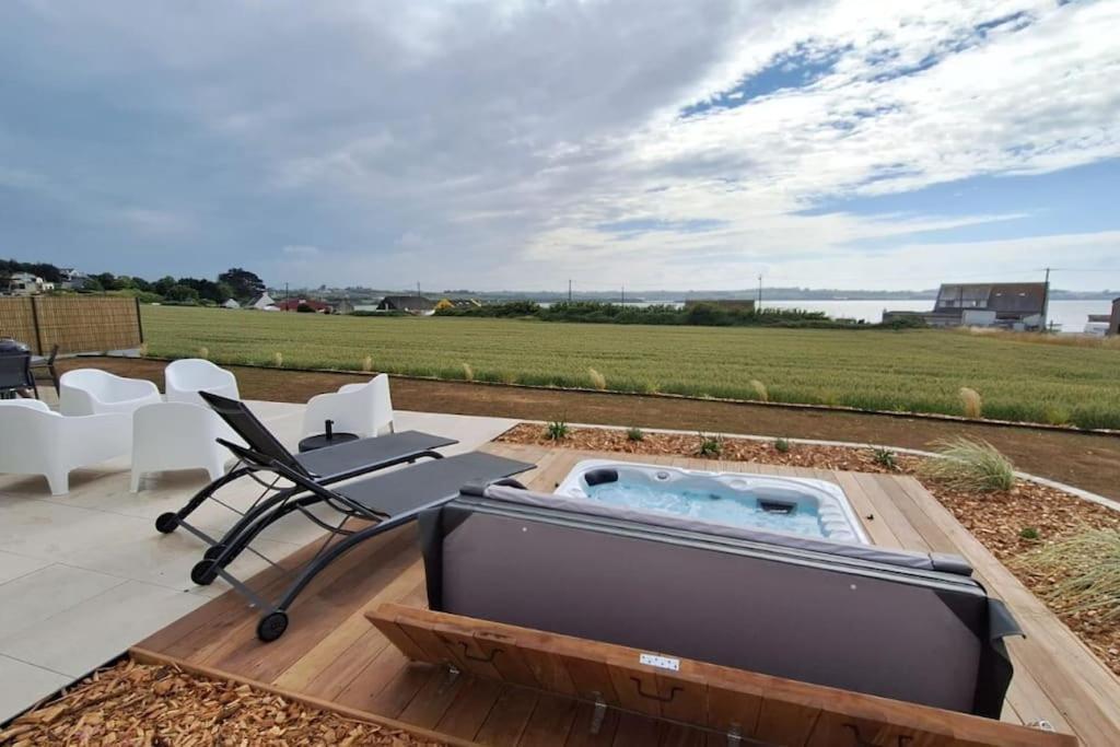 Villa Neuve Pour 6 Personnes Avec Spa การองเทค ภายนอก รูปภาพ